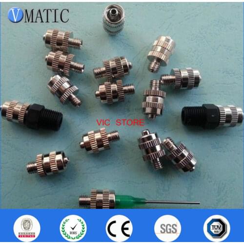 Free Shipping 10Pcs High Quality Metal Needle Adapter Glue Dispensing Valve M6M8 Screw Needle
