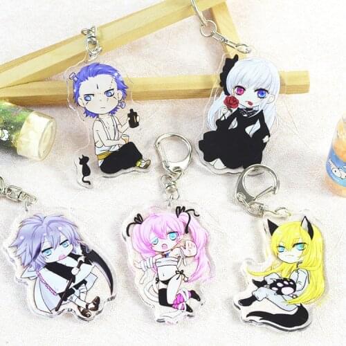 Anime Tensei Shitara Slime Datta benimaru shuna porte clef Keychain Doubleside Print Llavero portachiavi Keyrings