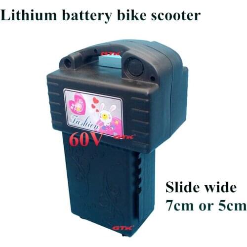 Lihium 60v 30Ah Slide case li-ion power scooter BMS Battery Pack for bike ebike 1800w Motor Energy scooter + 5A charger