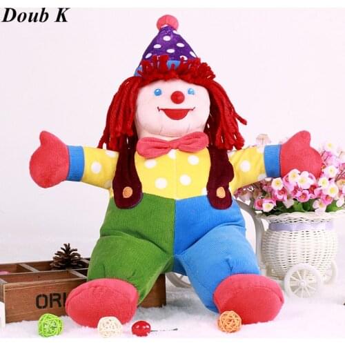 Doub K hot sale 50cm Circus clown dolls plush toys for children Appease doll Valentines Day gifts kawaii cute toy sleep pillow