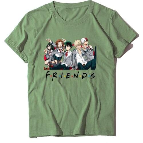 My Hero Academia Anime Unisex T-shirt Cute Boku No Hero Academia T Shirt Cool Words Friend Graphic Tshirt Hip Hop Top Tees