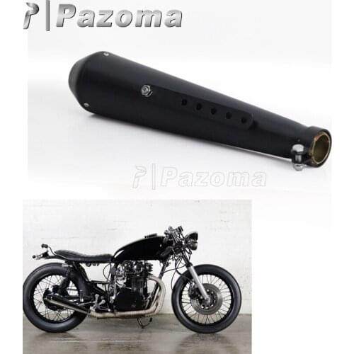 Black Motorcycles 18" Exhaust Muffler Pipe Adjustable Reducer Motor DB Killer Silencer for Harley Bobber Cafe Racer