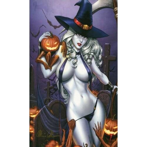 Canvas Wall Art HD Prints Beautiful Poster Halloween Home Decoration Sexy Girl Painting For Bedroom Modular Pictures No Frame