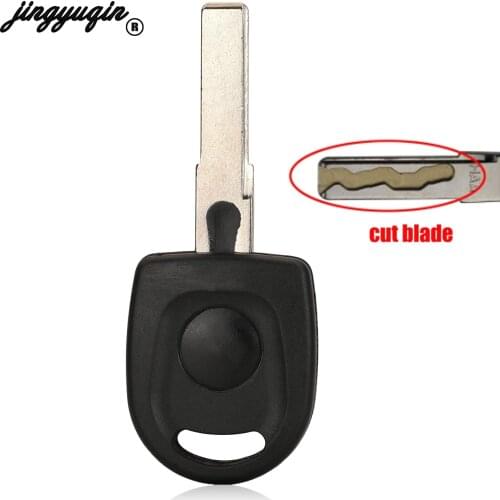 Jingyuqin For VW Polo Golf for SEAT Ibiza Leon SKODA Octavia Chip shell Cut/Uncut Hu66 Blade Transponder Key Case With ID48 chip