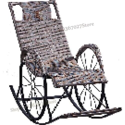 Lounge chair lunch break siesta balcony home leisure chair beach backrest folding portable chair lazy rocking chair