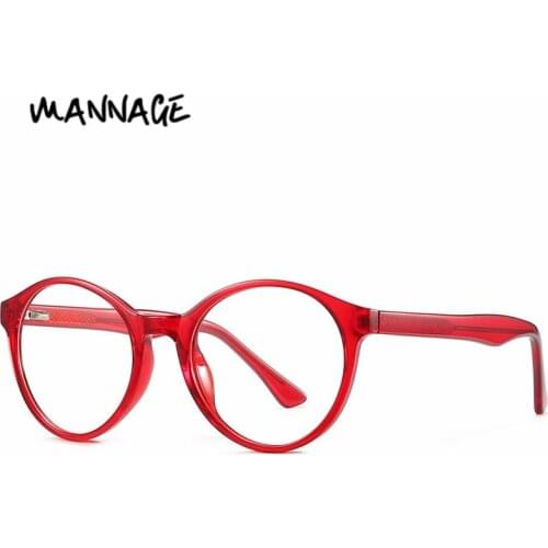 Round Frame Retro Men Women Plain Glasses Personality Creativity Flexible Spring Pin Eyeglasses Leg Spectacle Frame