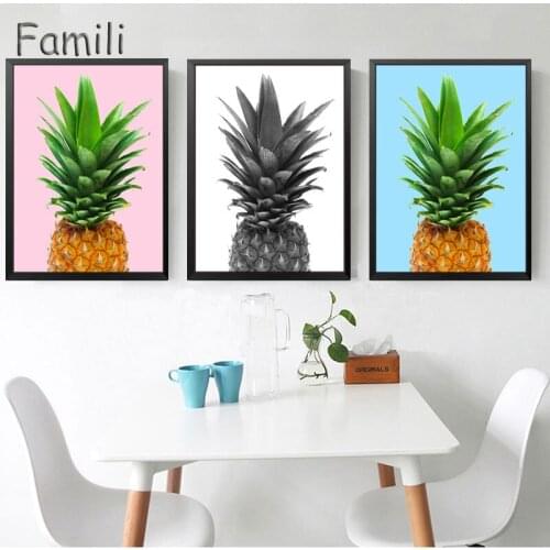 Fashion Fruits Print, Pineapple Print, Printable Art Canvas Painting, Home Decor, Wall Decor, Wall Art Print Poster