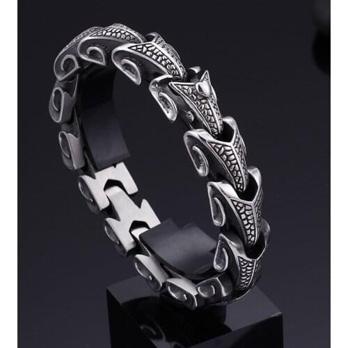 Titanium steel keel bracelet Europe and America 316L mens snake bracelet, stainless steel jewelry