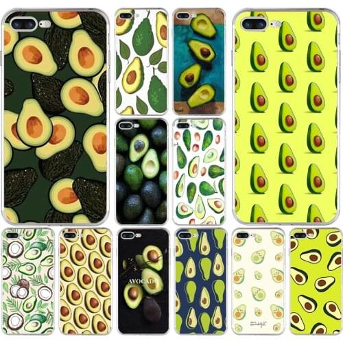 161H Avocado fruit art pattern Soft TPU Silicone Cover Case For Apple iPhone 6 6s 7 8 plus Case