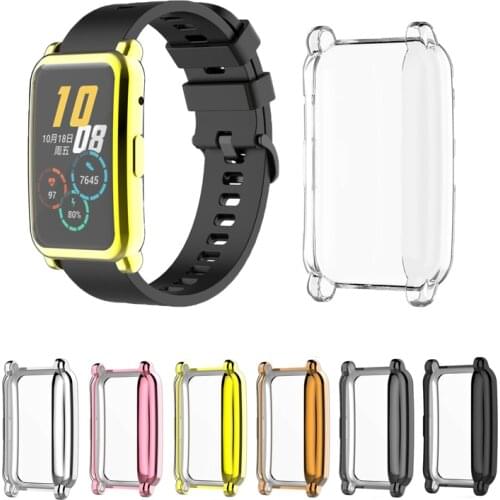 Soft TPU Protective Plating Cover For Huawei Watch Fit / Honor Watch ES Screen Protector Case Shell Accessories