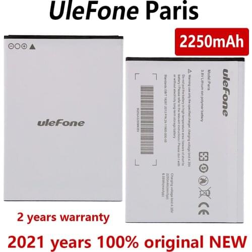 New 100% Original 2250mAh Phone battery For Ulefone Paris Mobile Phone Batteries Bateria With Tracking number