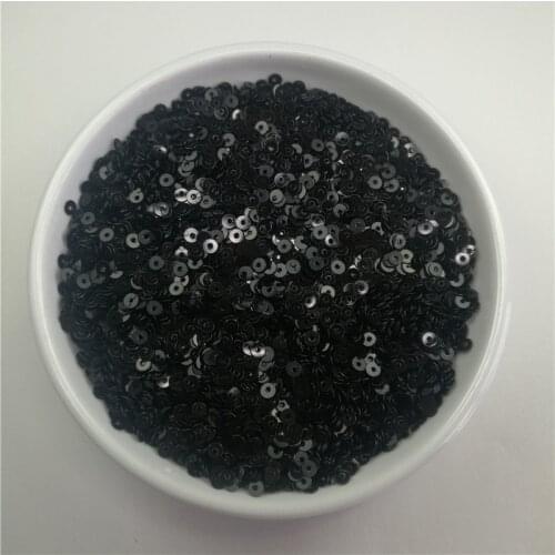 Paillettes 20 g 3mm Black Flat Round Loose Sequin for Sewing Clothing Wedding Women Crafts DIY Garment Lentejuelas Para Coser