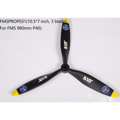 FMS 980mm P-40B Flying Tiger Propeller 10.5*7 3 blade FMSPROP031 RC Airplane Aircraft Model Plane Spare Parts Accessories P40