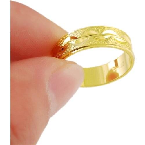 Size 8-11 Classic Gold Color Fashion Women Ring Real Golded Female Finger Rings Best Selling 2017