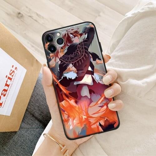 Diluc Chibi Genshin Impact artwork For IPhone Se 6 6s 7 8 Plus X XR XS 11 12 Mini Pro Max Glass TPU Silicone Phone Case Cover