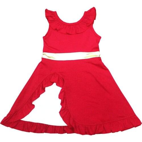 Birthday 2020 girls Summer princess dress party red gold cosply dress summer girls dress princess costume