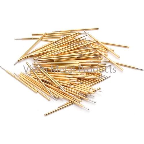 Test Pin Safety Gold-Plated Probe Convenient And Durable Metal P048-F Probe Cover Length 12mm Needle Seat Spring 100 / Bag