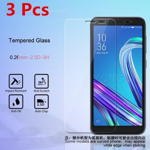 3 pcs cell phone Tempered Glass Screen Protector For Asus Zenfone live (L1) ZA550KL