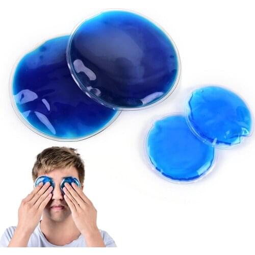 NEW 1Pc 7cm Round Shape Reusable Ice Cold Hot Gel Pack Therapy Microwaveable Heat Pain Relief For Cold & Hot Therapy Bags