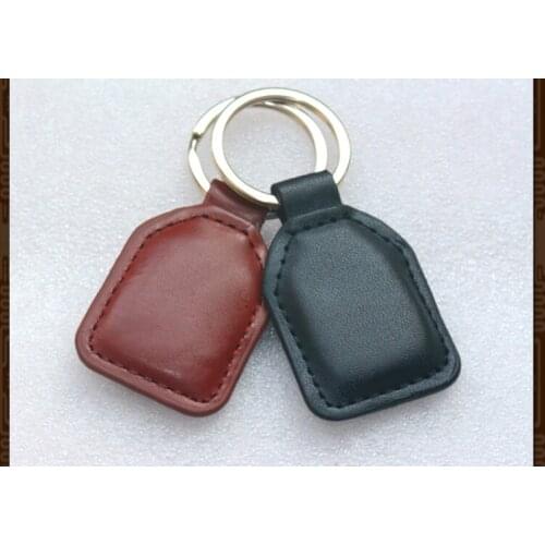 50pcs Fudan FM1108 13.56mhz IC card leather keychain Leather IC Token Leather IC key fobs Leather IC elevator card