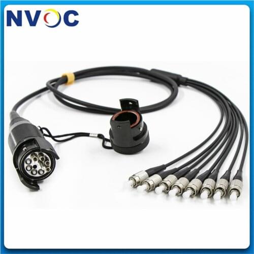 8cores SM G657A1 LC/FC/ST/SC Fiber Field Tactical Waterproof IP65 Connector 2c/4c/8c/12c Armoured Armored Patch Cord Cable