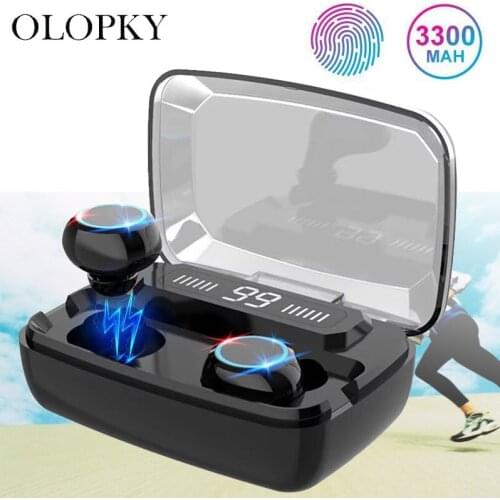 Bluetooth V5.0 Earphone TWS Wireless Earphones Touch Control Stereo Sport Wireless Headphones Earbuds Headset 3300mAh Waterproof