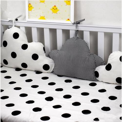 3 Pieces Linked Clouds Shape Baby Bed Bumpers Newborns Crib Protector Baby Bedding Set In Cot Kids Room Decor Pillows for Crib