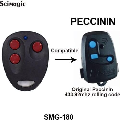 3 Buttons Garage gate Door opener keychain for Original Peccinin 433Mhz Rolling Code remote control