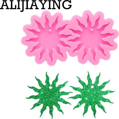 DY0884 Bright Sun shape Earrings olds Keychain Silicone Mould , Epoxy Resin Molds, Resin Art Diy Jewelries