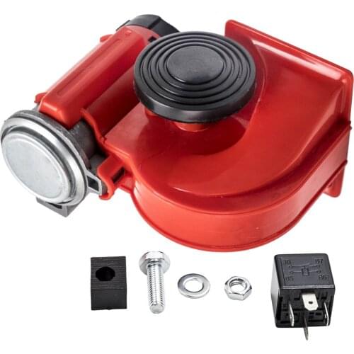 12V 130dB Electric Air Horn Pump Car Motorcycle Snail Compact Dual Tone Air Horn