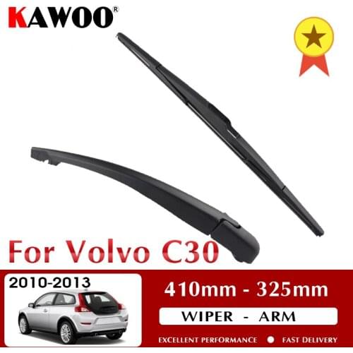 KAWOO Car Rear Wiper Blade Blades Back Window Wipers Arm For VOLVO C30 Hatchback (2007 Onwards) 410mm Auto Windscreen Blade