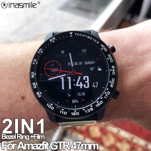 Metal Outer Edge Dial Scale Speed Tachymeter Case Cover For Huami Amazfit GTR 47MM Stainless Steel Watch Bezel Ring For GTR 42
