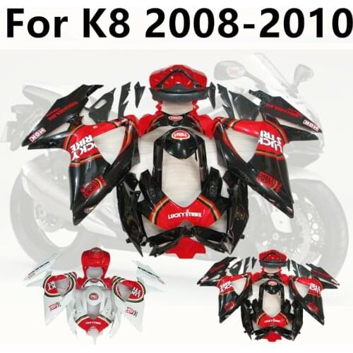 Motorcycle for Suzuki K8 Full Fairing Kits Injection Decal Bodywork Cowling 2008-2010 Kit GSXR 600 750 08-09-10 Red White Circle