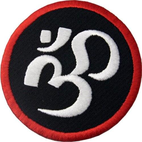 Embird Embroidered Patches for Clothing Buddhist Symbol Inner Peace Ceo-Friendly Handmade 3D Badge