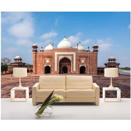 WDBH custom mural 3d photo wallpaper Square building landscape living room home decor 3d wall murals wallpaper for wall 3 d