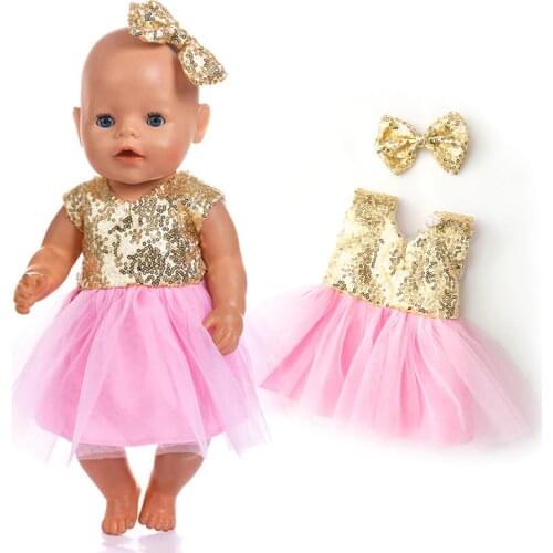 New Fashion Dress Wear For 43cm Baby Doll 17 Inch Born Babies Dolls Clothes And Accessories, Balloon not included