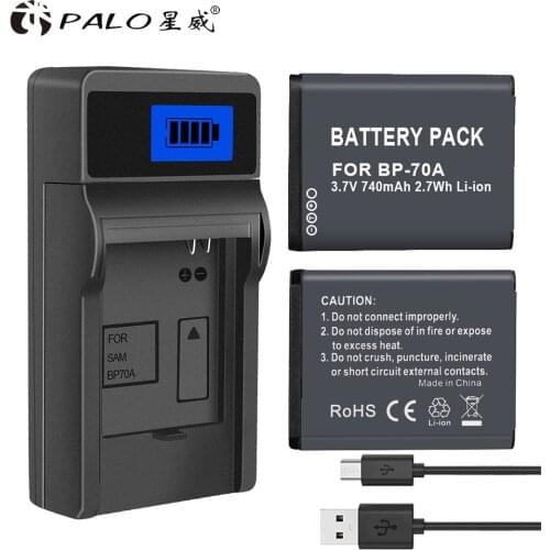 PALO BP-70A BP70A IABP70A Battery for SAMSUNG AQ100 DV150F ES65 ES67 ES70 ES71 ES73 ES74 ES75 ES80 MV800 ES99 PL201