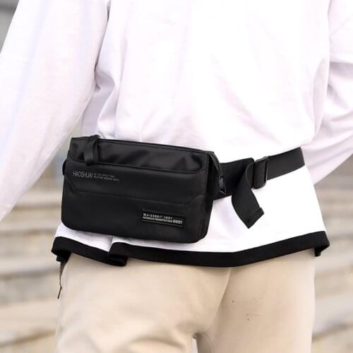 Nylon 4 Pockets Waterproof Men Waist Bag Fashion Male Simple Wear Resistant Black Fanny Pack For Women Phone Pouch Chest Bags