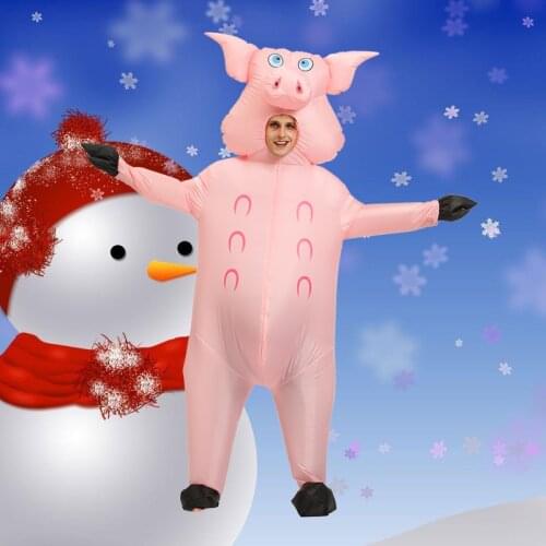 RHYTHMARTS Inflatable Costume Pig Costumes Adult Cosplay Party Funny Clothes Masquerade Party Family Activities 1PC
