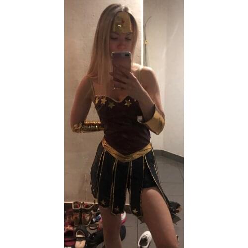Deluxe Women Superhero Costume Fancy Dress Disguise Halloween Party Superhero Uniform Cosplay