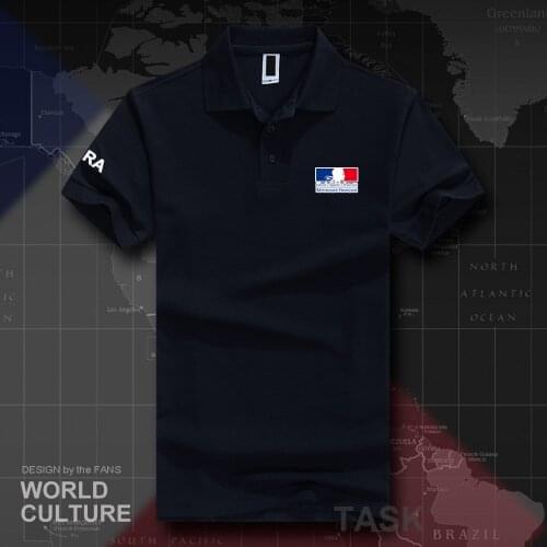 French Republic FRA polo shirts men short sleeve white brands printed for country 2018 cotton nation emblem new fashion