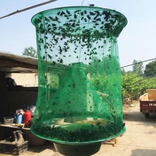 1Pcs Foldable Hanging Flytrap Catcher Pest Kill Cage Flies Net Garden Supplies fly trap Dropship