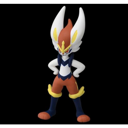 TAKARA TOMY Genuine Pokemon Sword and Shield MC Fire Type Cinderace Cute Action Figure Model Toys