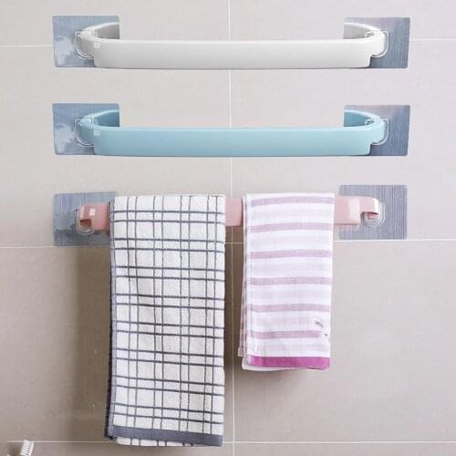 Punch Free Towel Rack Bathroom Slippers Rail Rack Suspending Waterproof Towel Holder Kitchen Storage Shelf Tool