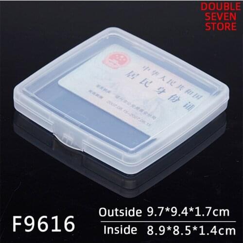Inside 9cm PP Plastic Box Translucent Square Flip Flat Boxes 1pcs