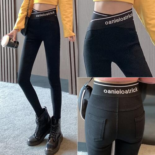 Womens new spring, autumn and winter high-waist large-size stretch pants leggings woman pants