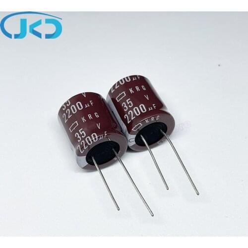 10pcs 2200uF 35V NIPPON NCC KRG Series 18*20mm 35V2200uF Aluminum Electrolytic Capacitor NIPPON CHEMI CON 2200UF 35V