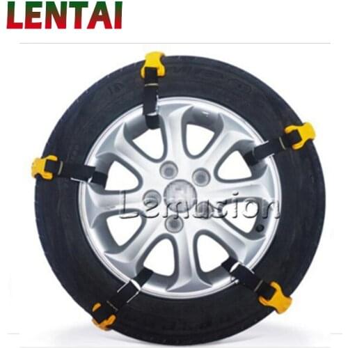 LENTAI 10Pcs Car Wheel Tyre Anti-skid TPU Chains For Seat Leon Ibiza Opel Astra H J G Insignia Vectra C Audi A4 B6 B8 B7 A3 A6