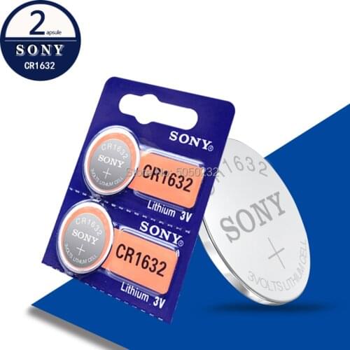 2Pcs original new battery for Sony cr1632 3v button cell coin batteries for watch computer ECR1632 cr 1632 Lithium Batteries