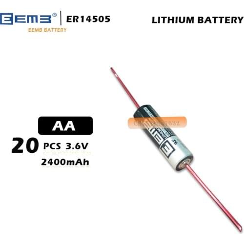 20Pcs/LOT EEMB ER14505 AA 3.6V 2400mAh Lithium Battery Brand New with tab